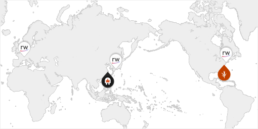 Map of the team members